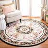 Retro Floral American Round Carpet Universal Anti Slip and Comfortable Carpet for Bedrooms and Living Rooms