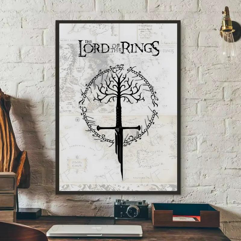 Lord Movie R-Rings PLAKAT Plakat HD sztuka samoprzylepny ścienny wodoodporny do domu salon sypialnia bar estetyczna dekoracja