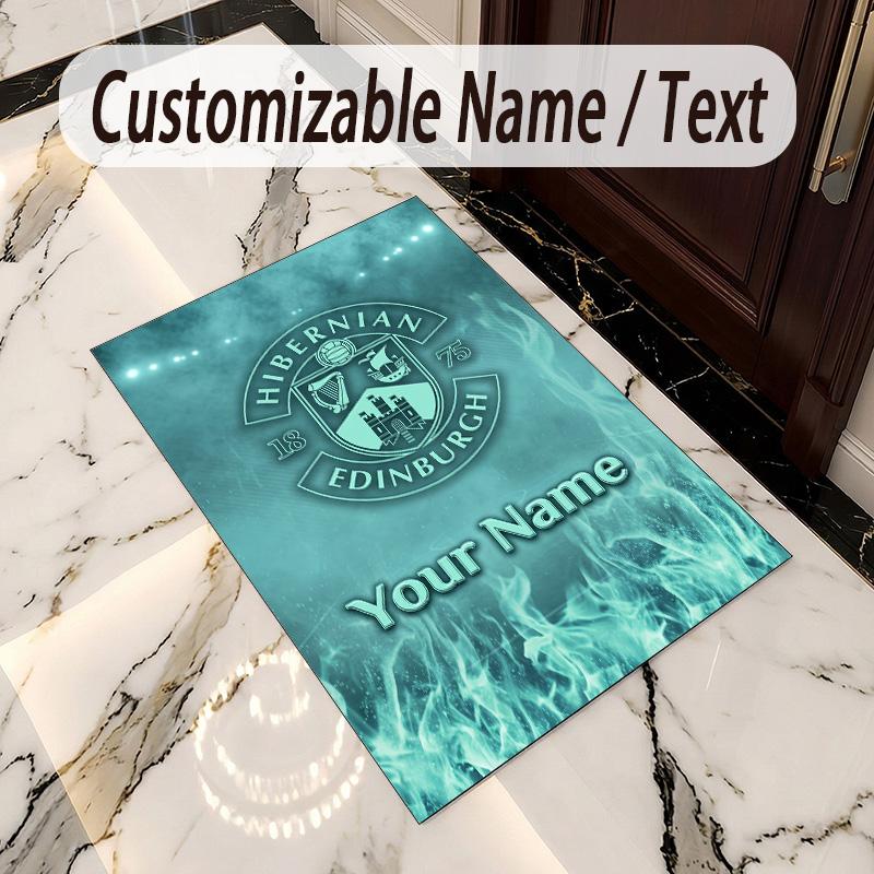 Crystal Velvet Rug Hibernian FC Print Custom Name Text Floor Mat Home Decor