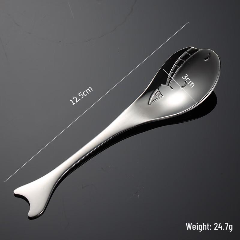 QianXing Cartoon Whale Stainless Steel Spoons (10-Pack)