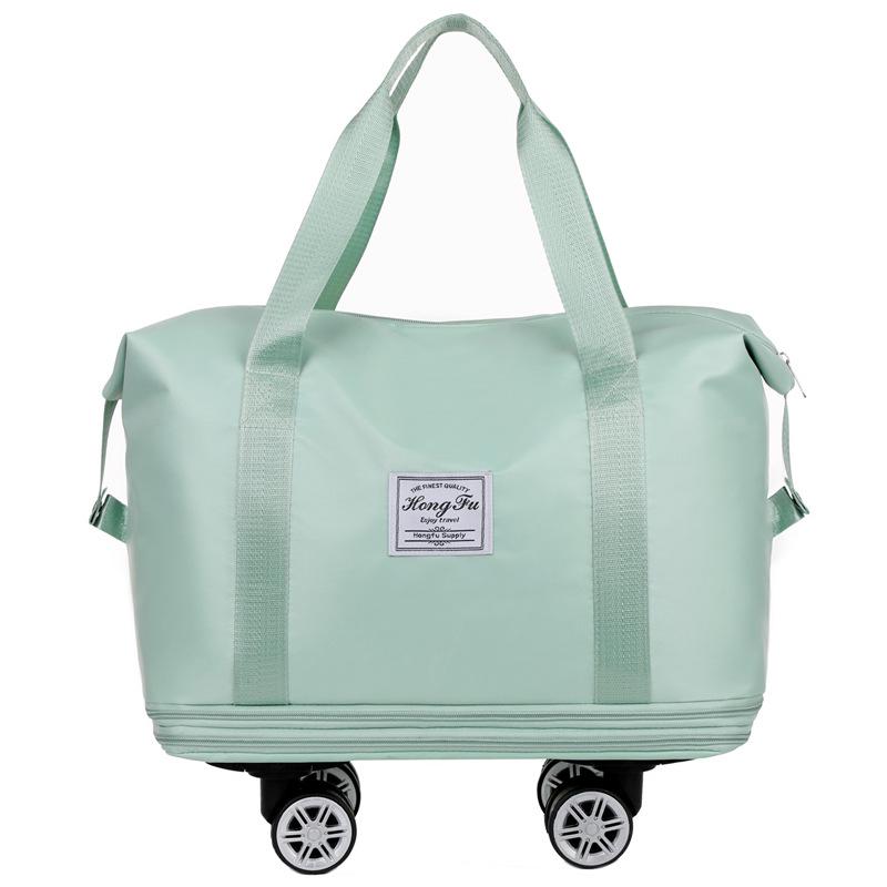 Expandable Waterproof Travel Bag with Universal Wheels – Large Capacity for Business, Student, or Maternity Use, Featuring Wet/Dry Separation