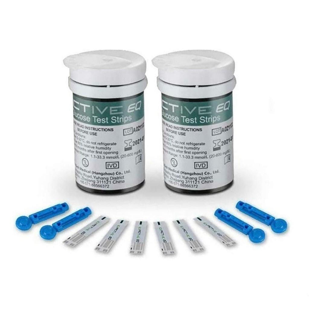 Exactiv Eq Impulse 50pcs Household Glucometer Blood Glucose Needles Papers Test