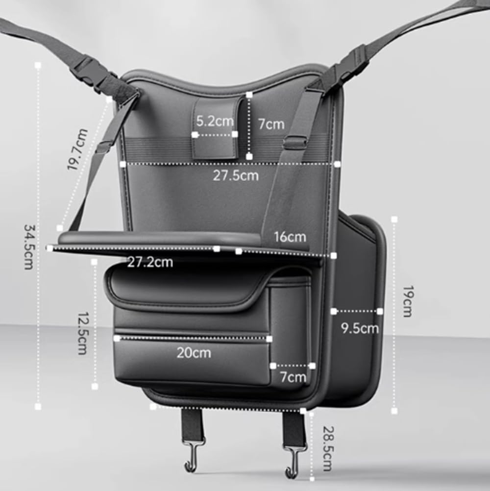 TATACLEA Car Seat Back Storage Hanging Applicable to Lexus Car Storage Mesh Multifunctional Seat Back Storage Car Tissue Box Tray Included Bag, Bag,