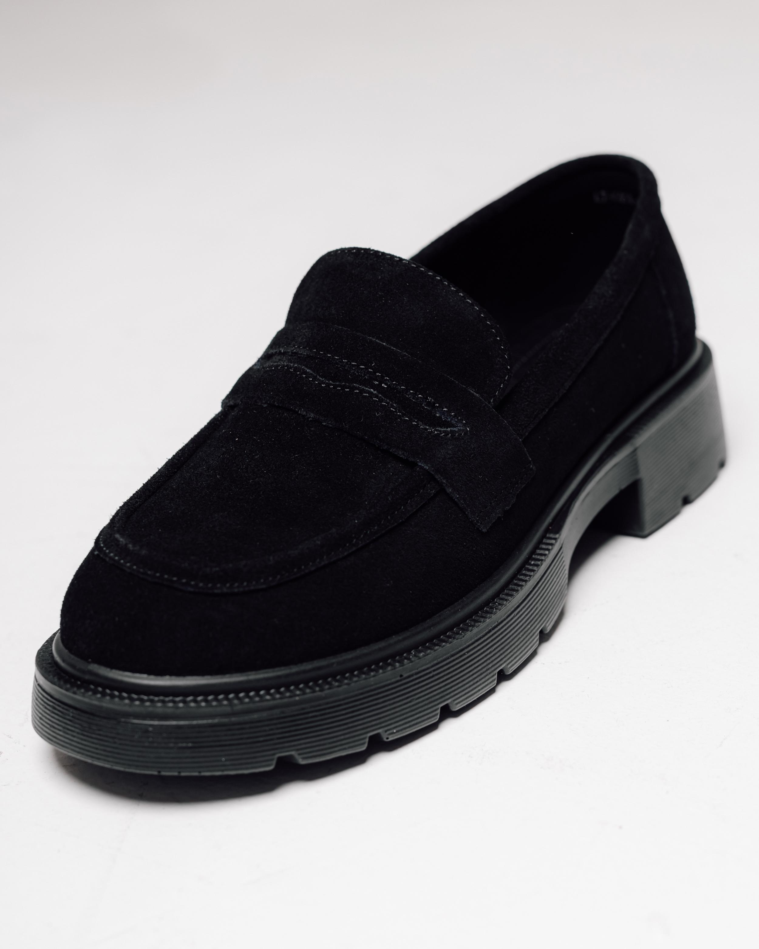 

Classic loafers Allsy 197365 40 black suede 43 чорний