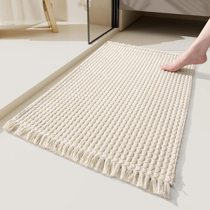 Bathroom Floor Mat Bathroom Door Absorbent Carpet Household Toilet Anti-slip Foot Toilet Door Entry Mat  Rug Bathroom