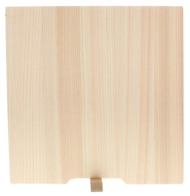 Tosa Ryu Shimanto Hinoki Schneidebrett mit Ständer S Beige 22x22cm HS-2001S