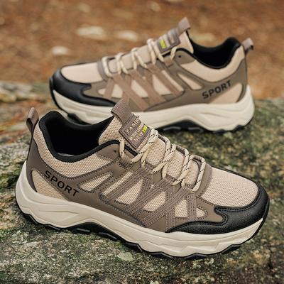 Wandelschoenen Herenschoenen Ademend Antislip Laag uitgesneden Buitensportschoenen Heren Vetersluiting Slijtvast Zachte Hardloopschoenen Heren