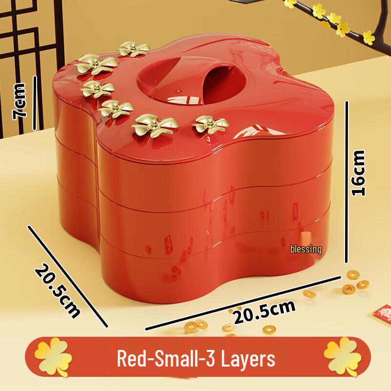 Ningzhao 3-Tier Plastic Dried Fruit Serving Tray with Dust Cover