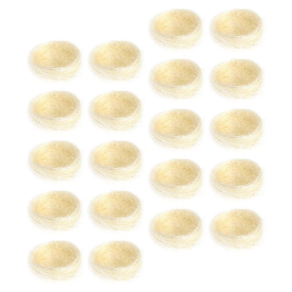 20Pcs Decorative Bird Nests Natural Style Thread Craft Nests for Indoor Outdoor Decoration Balcony Landscape Desktop Decor Fake