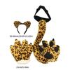 Leopard Costume Accessories Set Leopard Ear Headband,Tail Halloween Cosplay Prop