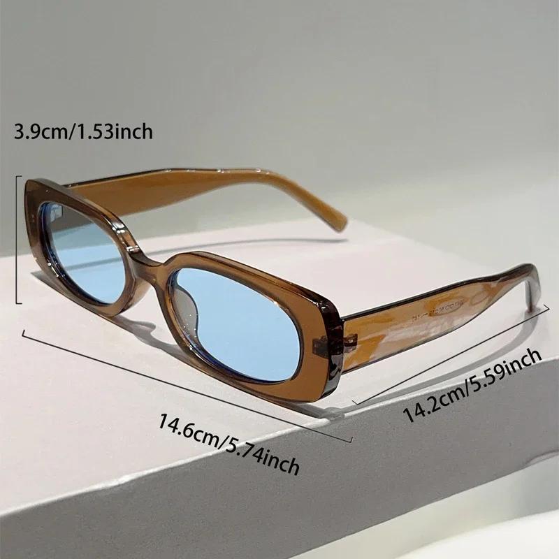 Rectangle Sunglasses Women Fashion Outdoor Casual Shades  New Ins Trendy Korean Style Brand Design Decor Sun Glasses