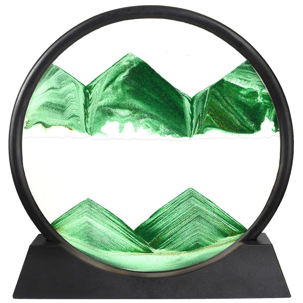 3D Quicksand Painting Ornament Creative Moving Sand Art Painting Dynamic Sandscapes for Home Office Desktop Flowing Decoration