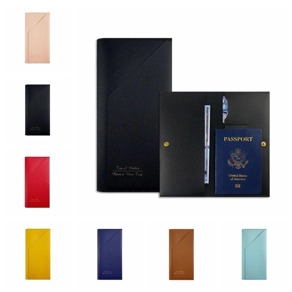 Travel Wallet Passport Clip Travel Accessories Ticket Holder PU Leather Passport Cover  Men
