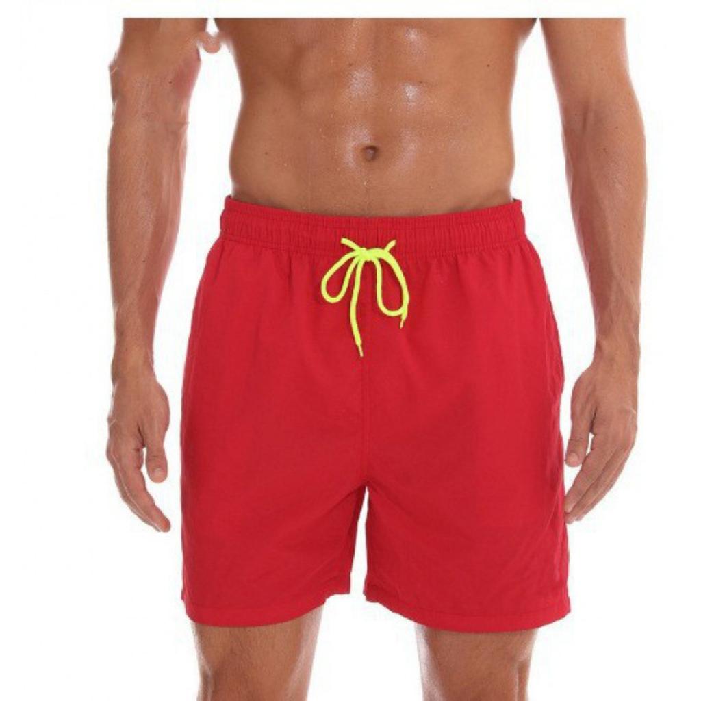Men's Summer Sports Casual Solid Color Four-Point Shorts Breathable Ruffled Edge 3D Design Beachwear Swim Trunks