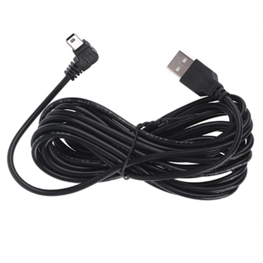 3.5m DVR Power Cable Charger Adapter For Dash Cam Output 5V/2A Mini Left Bend