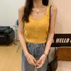 V-neck Small Vest Halter Women's Summer New Korean Version with Slim-fit Knit Bottom Top
