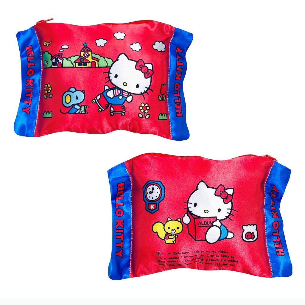 MORIPiLO Hello Kitty Taschentuch Sanrio Kleines Stofftier 20x14cm von Morishita Kissenbezug, Charaktere, Etui, Beutel, Niedlich, (Kissenhülle, Weiß)