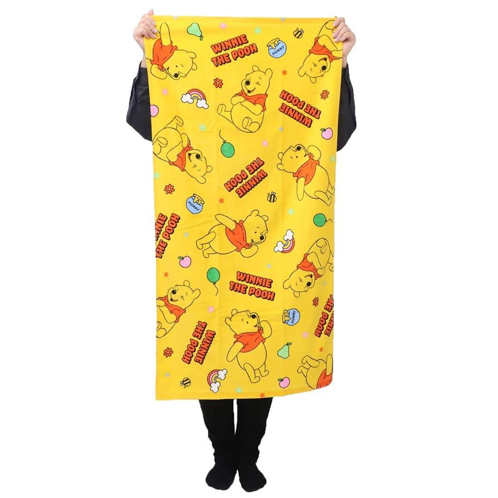 Winnie the Pooh Junior Bath Towel Bath Towel Set of 2 Sweet Orange Antibacterial & (Glitter Finish/Groovy Yellow)
