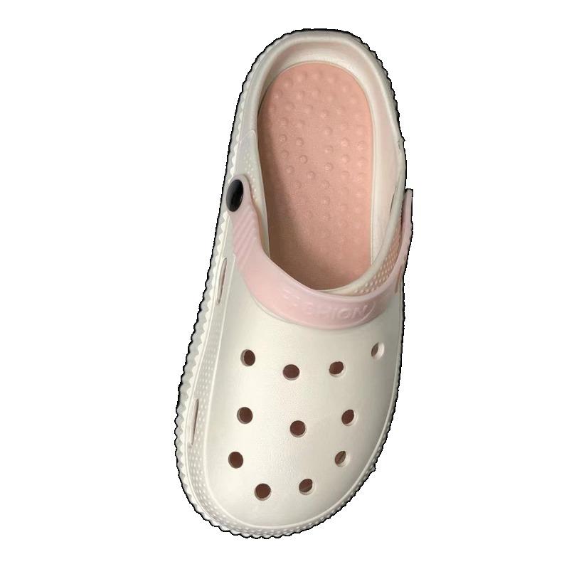 Fashion 2025 Summer Women's Closed Toe Sandals Platform Slip on Hollow Concise Comfortable Sandals Outdoor Casual Light Beach Slippers