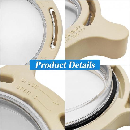 350090 Clamp and 350091 Lid Replacement for Superflo Inground Pool and Spa Pumps,Include O-Ring,Complete Pool Pump Locking Ring Aftermarket Part.