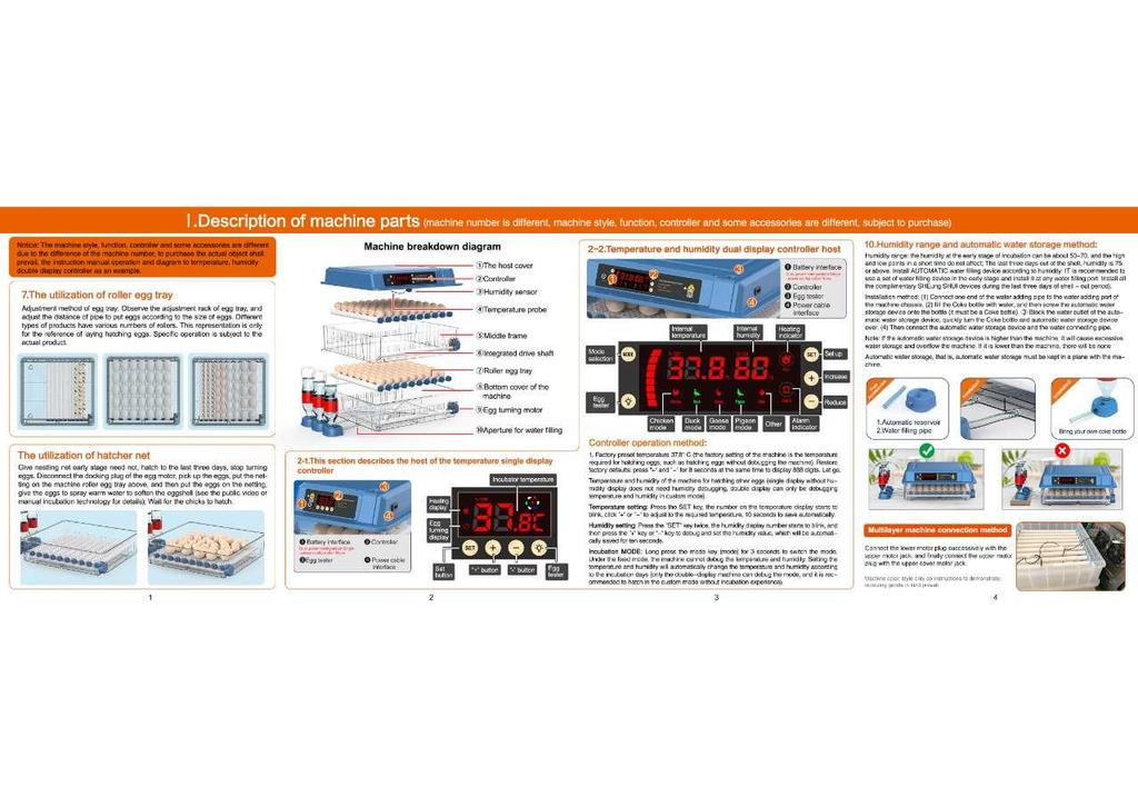 Automatic Egg Incubator Hatcher Machine Turner Chick