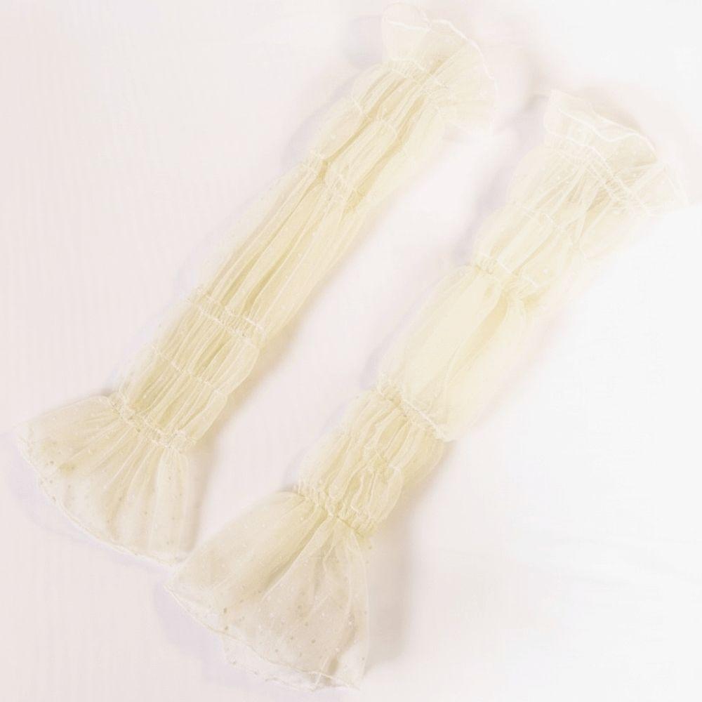Fingerless Lace Arm Sleeves Polka Dot Lace Arm Cover Fashion Fingerless Long Gloves Women