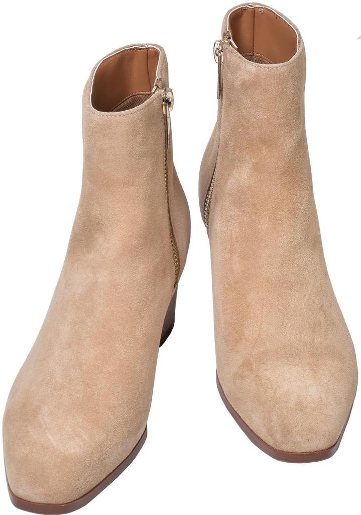 Endevice ELB650-1 Herren Beige Wildleder Stiefeletten mit Absatz, Hergestellt in Japan, Echtes Leder, Größe 40 (25,0 cm)