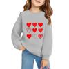 Girls Round Neck Pullovers For Kids Printed Baby Tops Valentine's Day