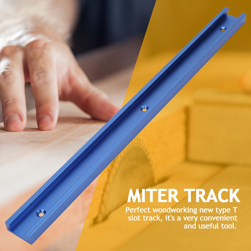 Aluminum Alloy T Track T Slot Miter Jig Tool For Woodworking Router Blue