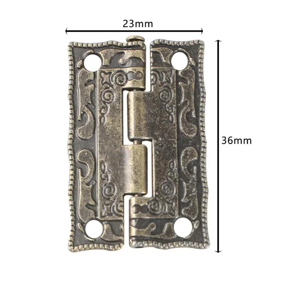 Door Hinges Hinges Antique Printing Bronze Easy To Install Retro Design Zinc Alloy Office Vintage Wooden Boxes