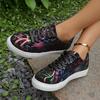 Flat Sports Shoes with Lace-up Thick-soled Casual Single Shoes for Women