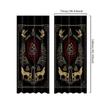 Set Of 2 Viking Shield Raven Wolf Light Blocking Curtains Black Red Gold Polyester Bedroom Living Room Office Curtain For Made Machine Washable