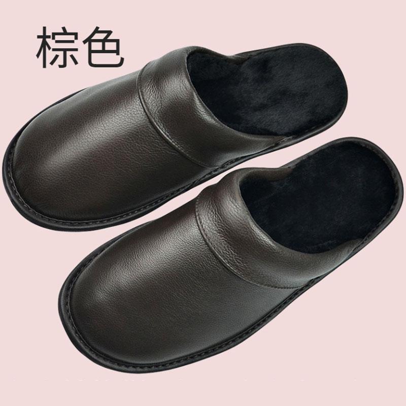 Echtes Kuhleder Leinen Hausschuhe Häuser In Indoor Baumwolle Hausschuhe Frühling Herbst Männer Frauen Ältere Rutschfeste Casual Einzelnen Schuh