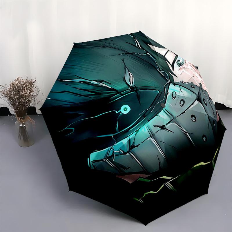 1pc Anime Character Inspired Outdoor Umbrella - Automatic Opening/Closing, Portable 3-Fold Design with 8-Bone Iron Frame - Perfect Gift for Fans, Trav