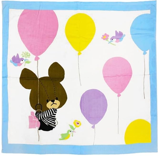 Marushin Baby Bath Fly to the Baby 4335023000 Towel, "The Bears' School, Sky," 100% Cotton, Gift,