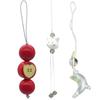 Cute Bead Mobile Phone Pendant Fruit/Cat/Dolphin Keychain Colorful Phone Lanyard Stylish Beaded Hangings Bag Accessory