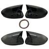For Renault Megane 4 MK4 2016-2020 Glossy Black/Carbon Fiber Look Side Mirror Cover Cap ABS Car Exterior Accessories Left Right