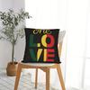 1Pc One Love Reggae Pillowcase Polyester 2D Double-Sided Print Rasta Color Throw Pillow Cover For Sofa Bedroom Living Room Decor