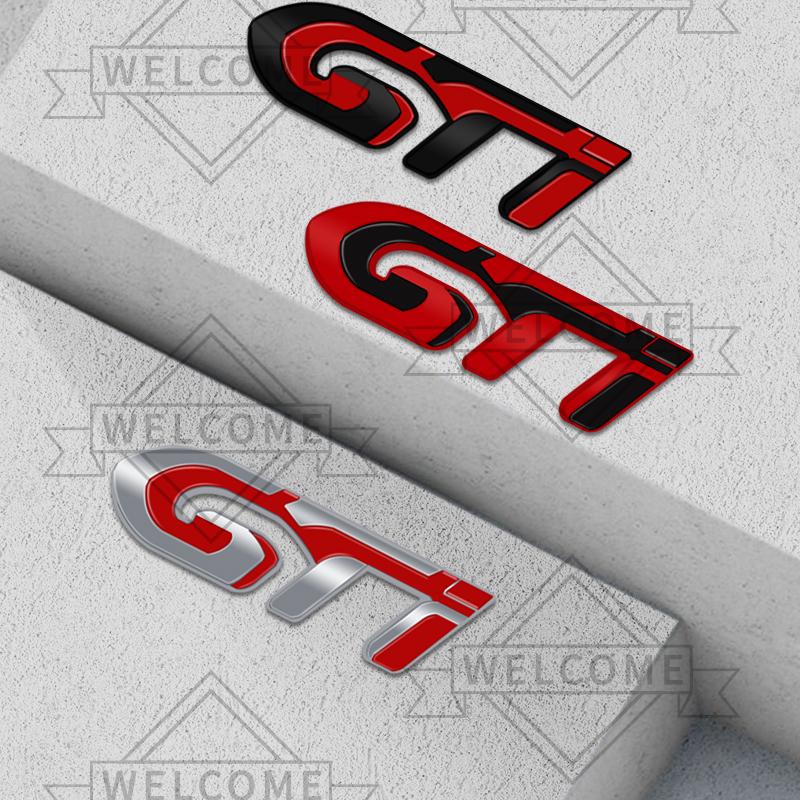 3D Car Stickers GT Emblem Auto Body Badge Trunk Decal For u333 GT Line RCZ 2008 308 306 5008 208 3008 Decoration Accessories 333u