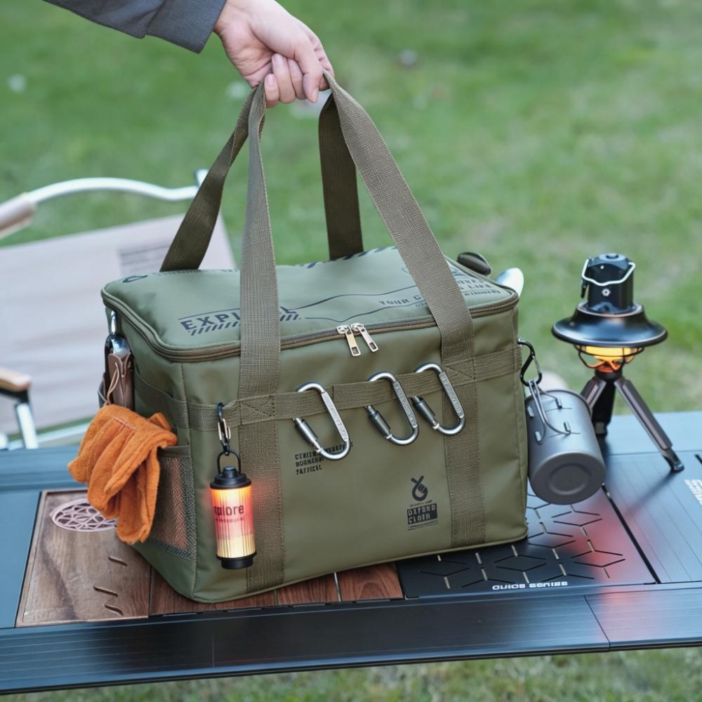 Camping Storage Bag Camping Luggage Bag Large Space Cookware Tableware Storage Bag for Picnic Party Hiking Camping