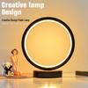 Nordic LED Table Lamp: Round Ring Bedside Light for Atmosphere, Sleep, and Breastfeeding