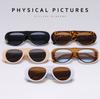 Pcs New Fashion Women Large Frame Retro Sunglasses Sets UV Resistant Oval Female Advanced Minimalist Style Glasses