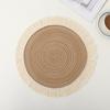 Nordic Table Placemats Round Heat-Resistant Coasters with Fringe Bowl Pads Teapot Trivet for Dining