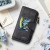 Cute Shark Print Long Wallet Fashion Multi Slot Card Holder Casual Portable Zipper Purse for Daily Use