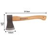 Husqvarna Zenoah YANKEE Hatchet, Made in Germany, 599674401, with cover, perfect for camping, compact axe that fits comfortably in the hand, 38cm long