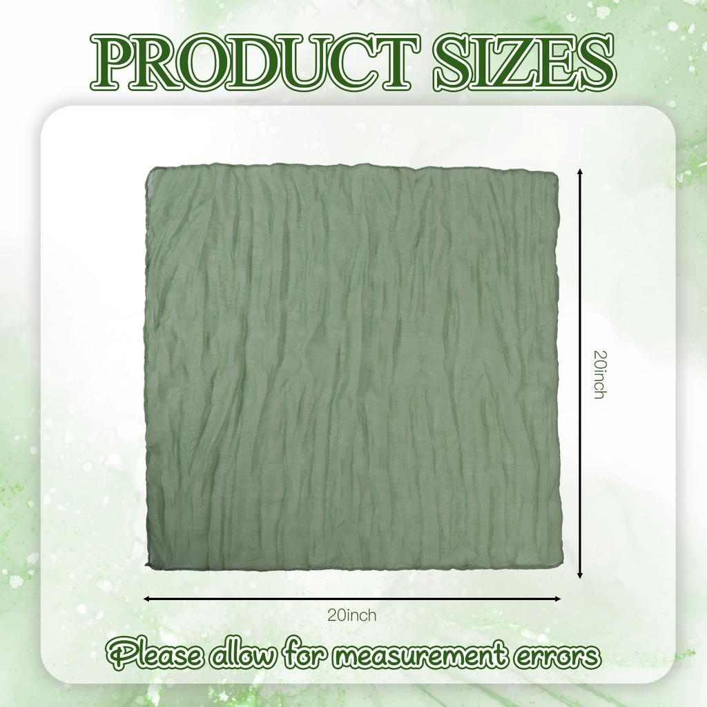 12pcs, Handmade Cheesecloth Napkins - Rustic Table Decor for Parties, Weddings, and Family Dinners