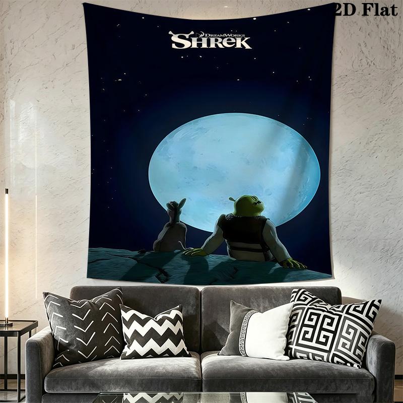 Shrek Green Ogre'S Tale Tapestry Wallmounted Background Cloth Home Decor Wall Decoration Wall Covering Decoration