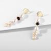 Elegant Natural Shell And Pearl Earrings For Women Unique Geometric Shape