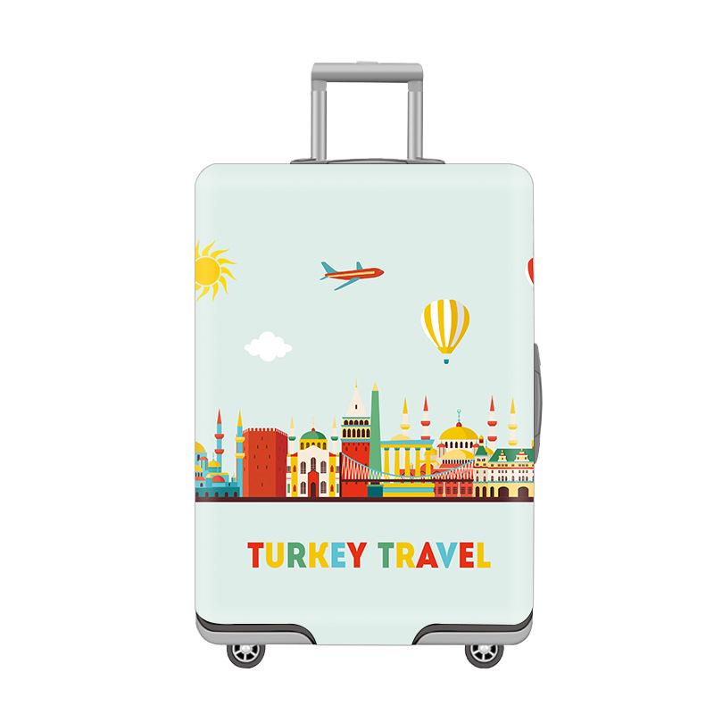 Thickened Elastic Printed Luggage Protector & Dust Cover