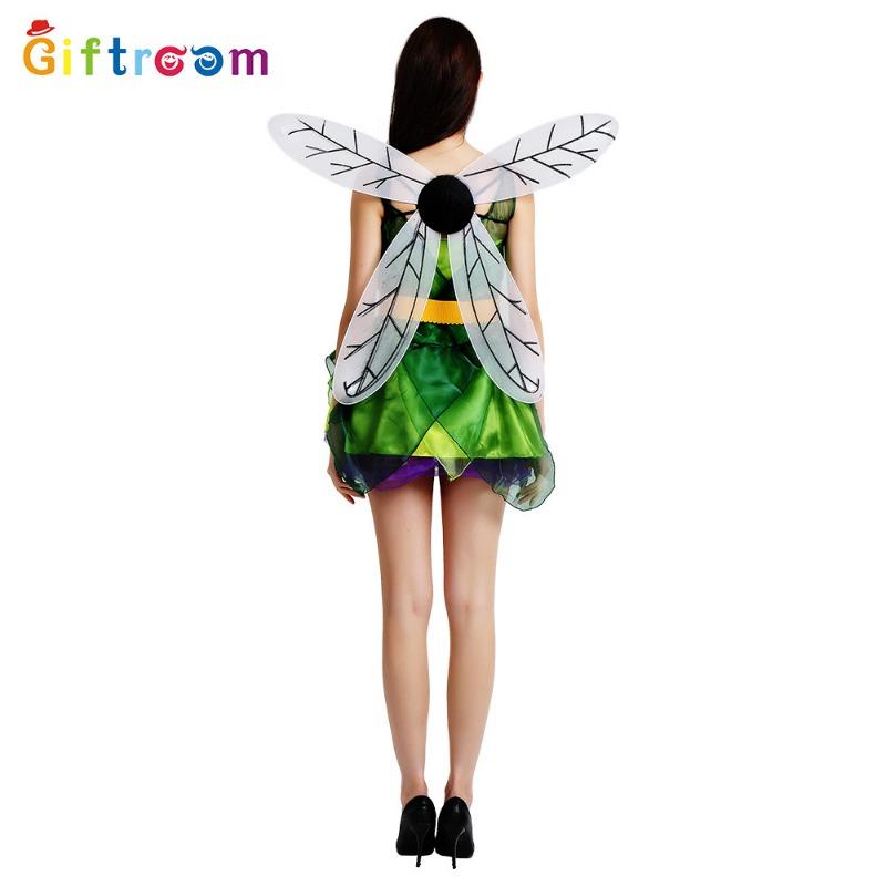 Carnival Western Green Elf Fairy Princess Dress Masquerade Ball Play Stage Play Performance Costume